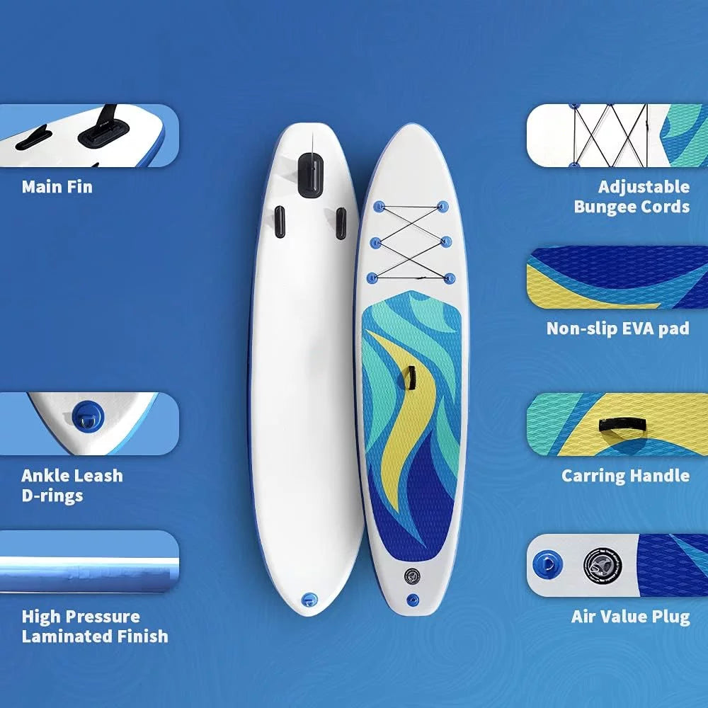 10'6 Inflatable Non-slip Stand Up Paddle Board Set with Accessories Z928698