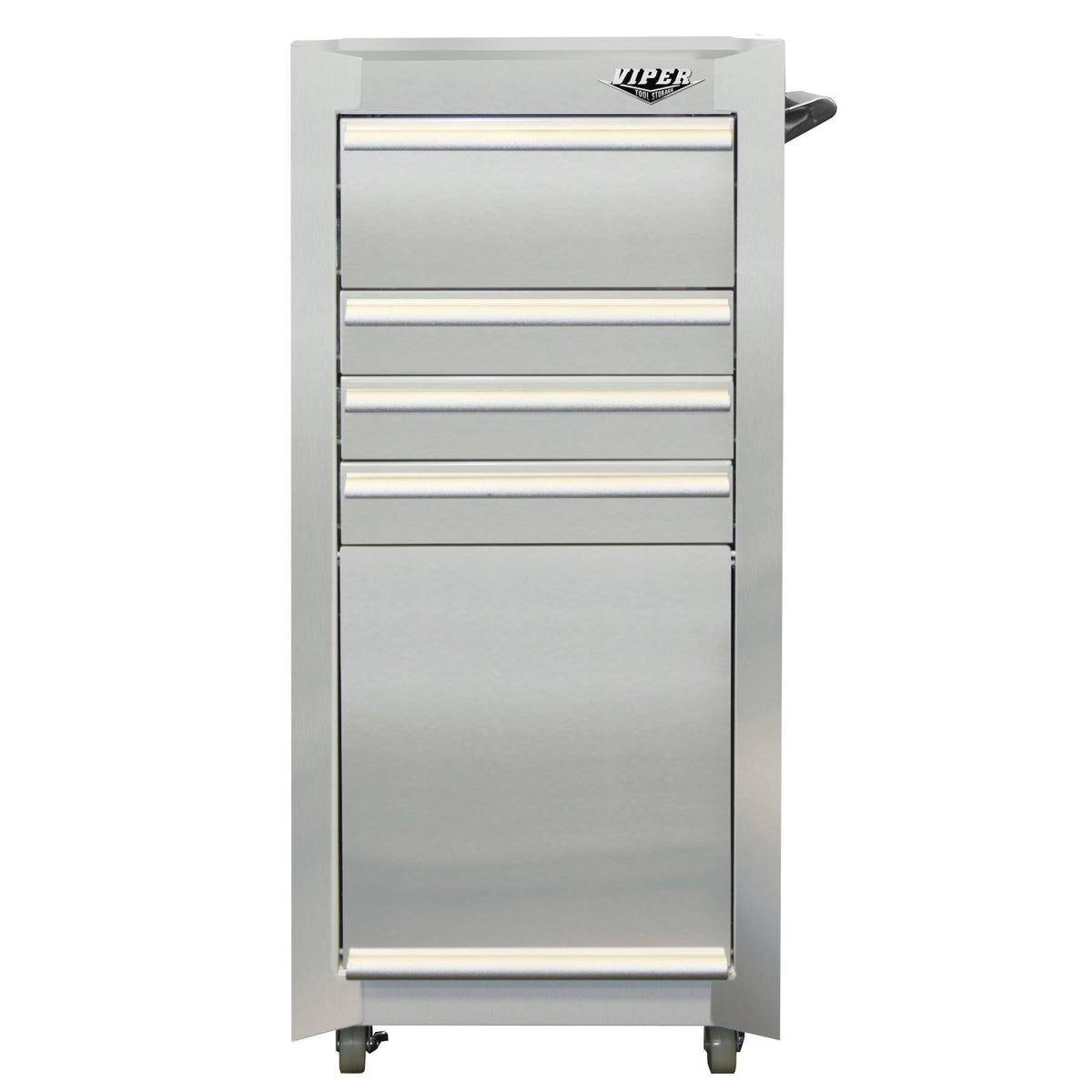 16-inch 4-Drawer Stainless Steel Rolling Tool Storage I419