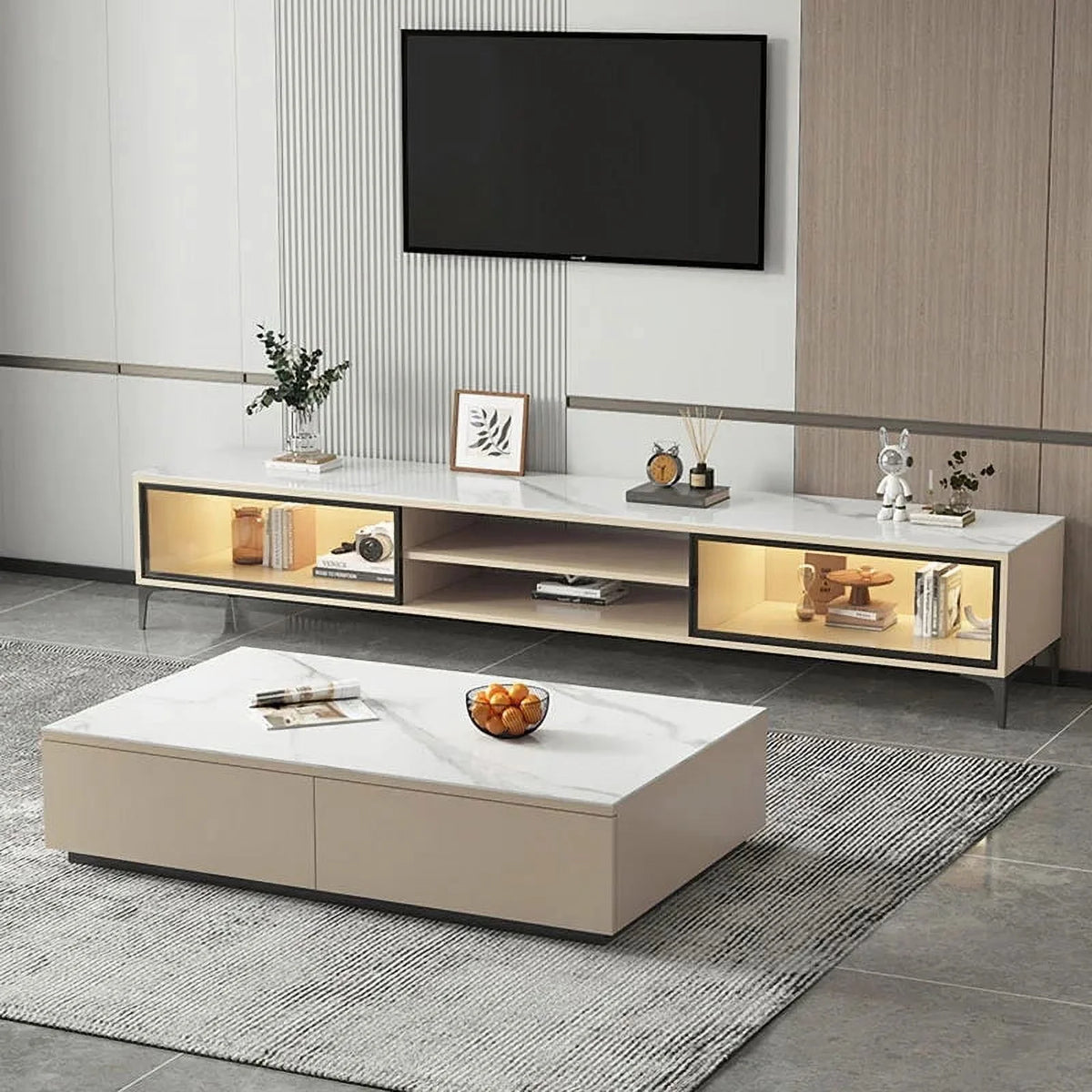 Wooden Tv Stand with Drawers H292